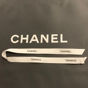 Chanel white ribbon